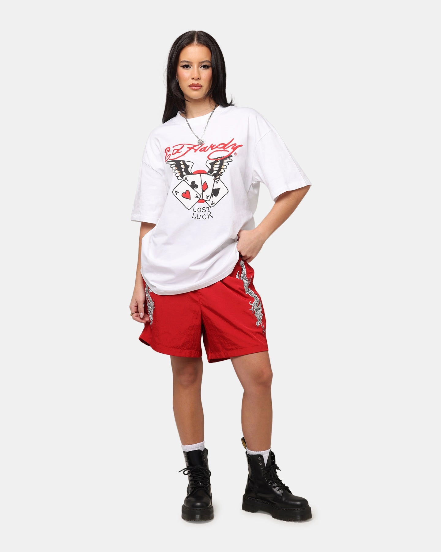 Cozy Layers Ed Hardy Lost Luck T-Shirt White
