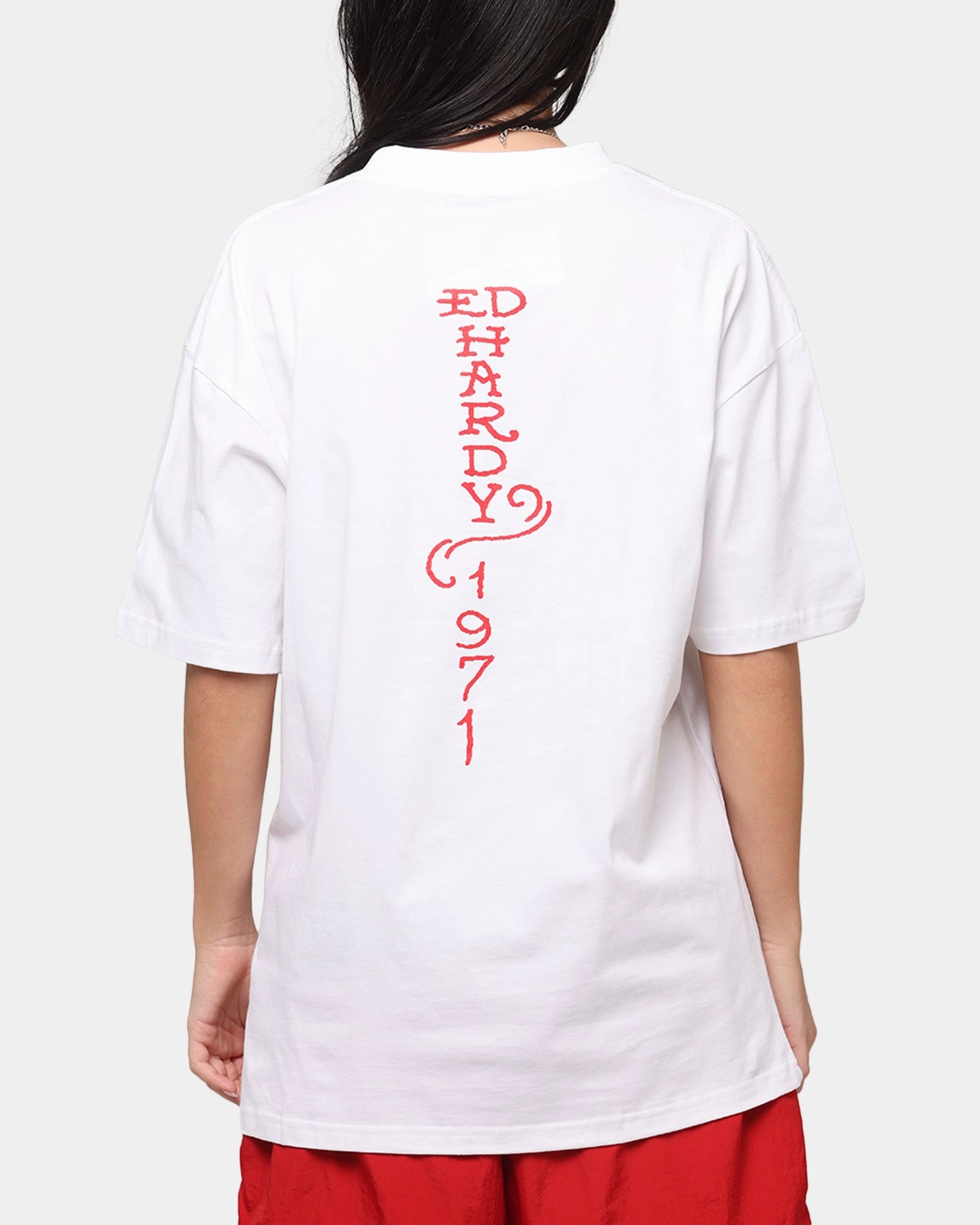 Ed Hardy Lost Luck T-Shirt White Fit For Comfort