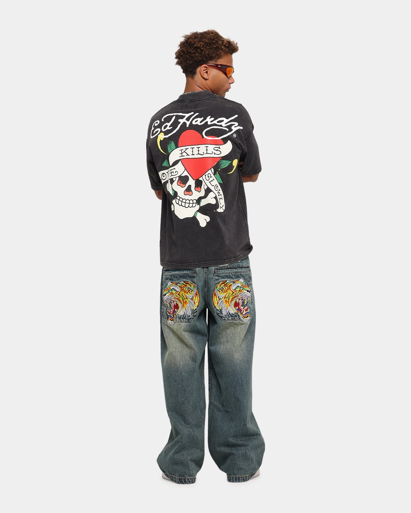 Eco Friendly Fabric Ed Hardy Love Kills Oversized T-Shirt Black