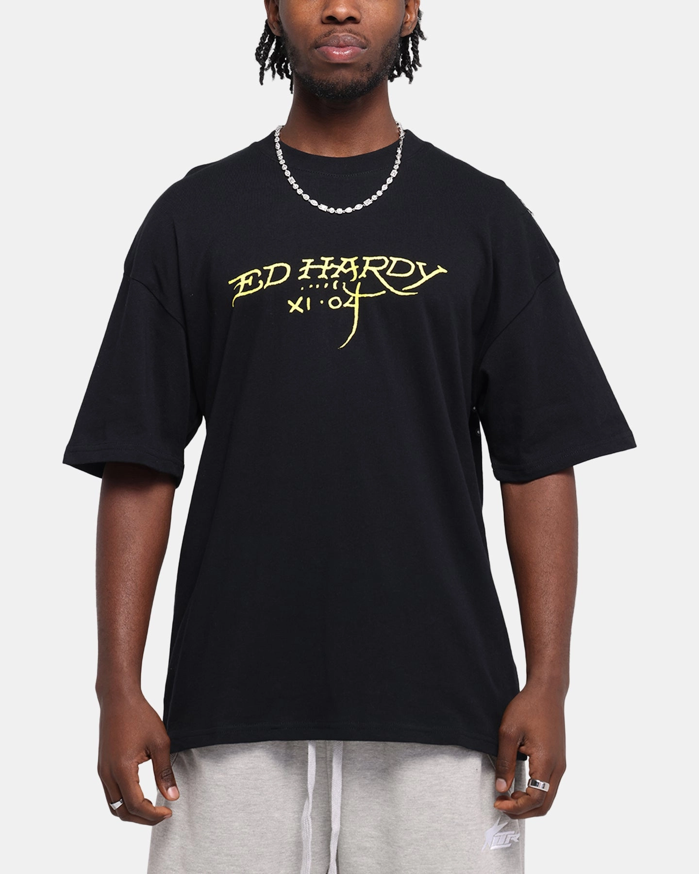 Garment Dyed Technique SustainableManufacturing Ed Hardy Mermaid T-Shirt Black