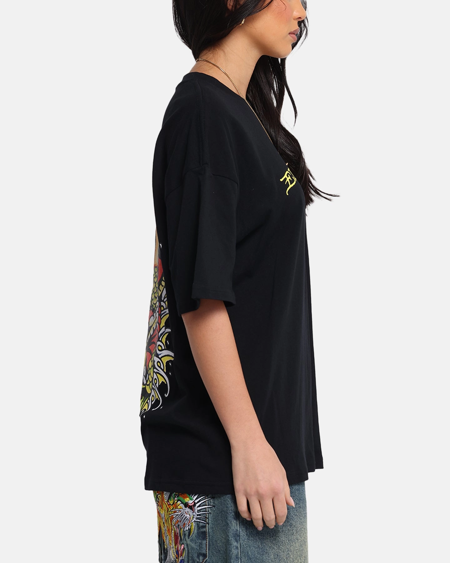 Ed Hardy Mermaid T-Shirt Black SoftTouchFinish
