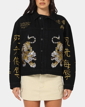 Cold Weather Wear Universal Size Adaptation Ed Hardy Never Again Jacket Black