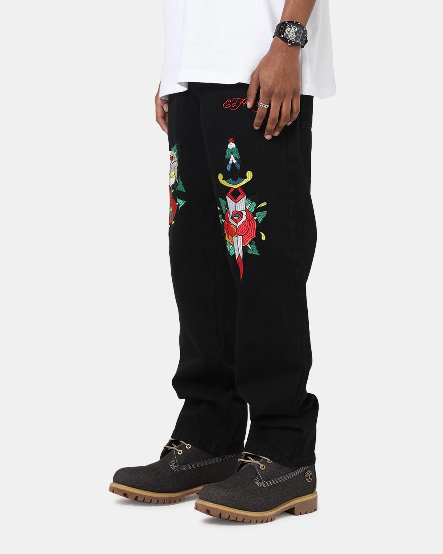 Ed Hardy Once Wounded Jeans Black Modern Outfit