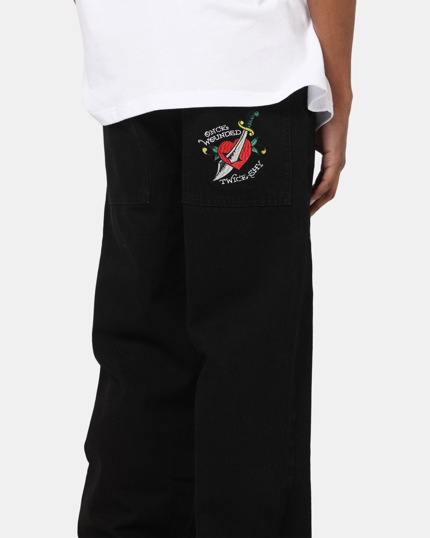 Ed Hardy Once Wounded Jeans Black Cool Texture