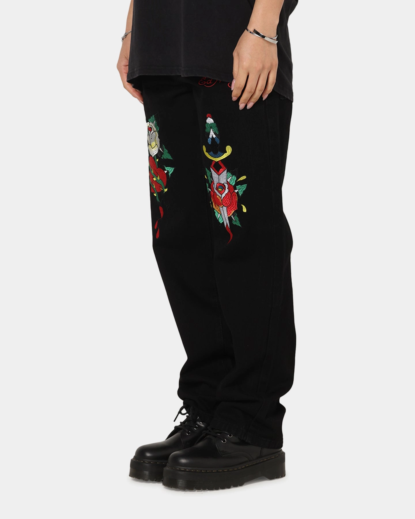 Ed Hardy Once Wounded Jeans Black Basic Piece Daily Function