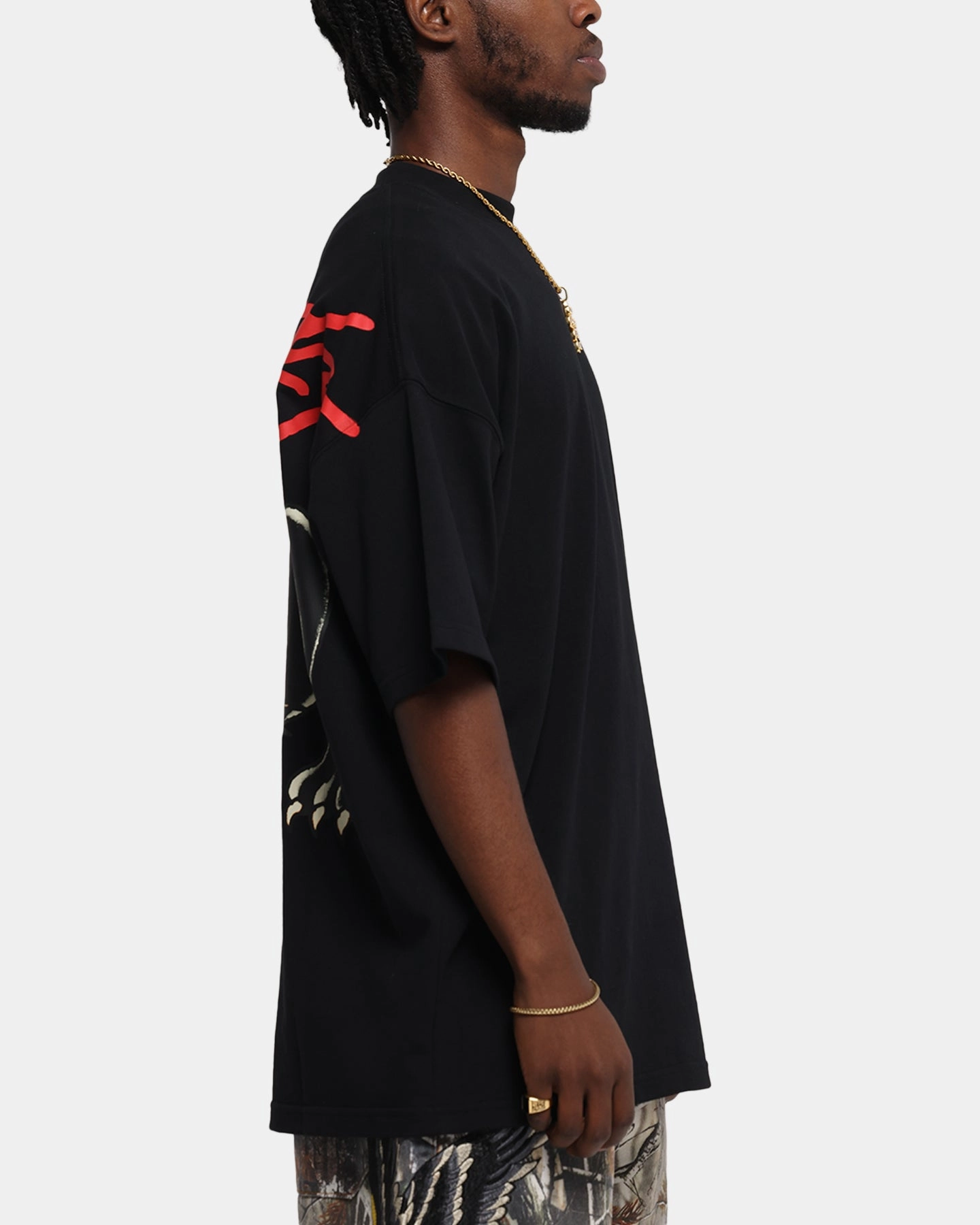 Outdoor Outfit Style Ed Hardy Oversized Panther T-Shirt Black