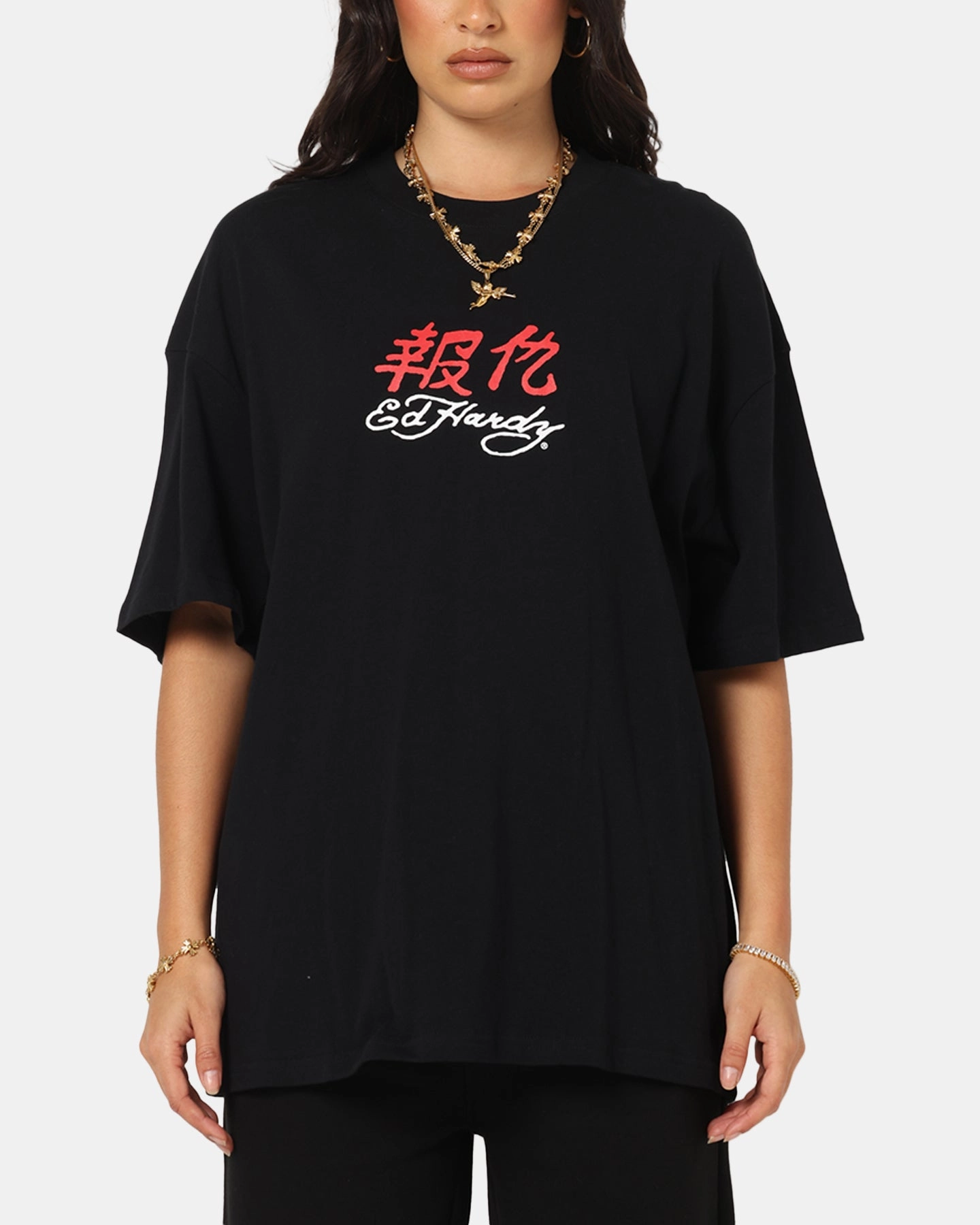 Men's ethical Ed Hardy Panther Ray T-Shirt Black
