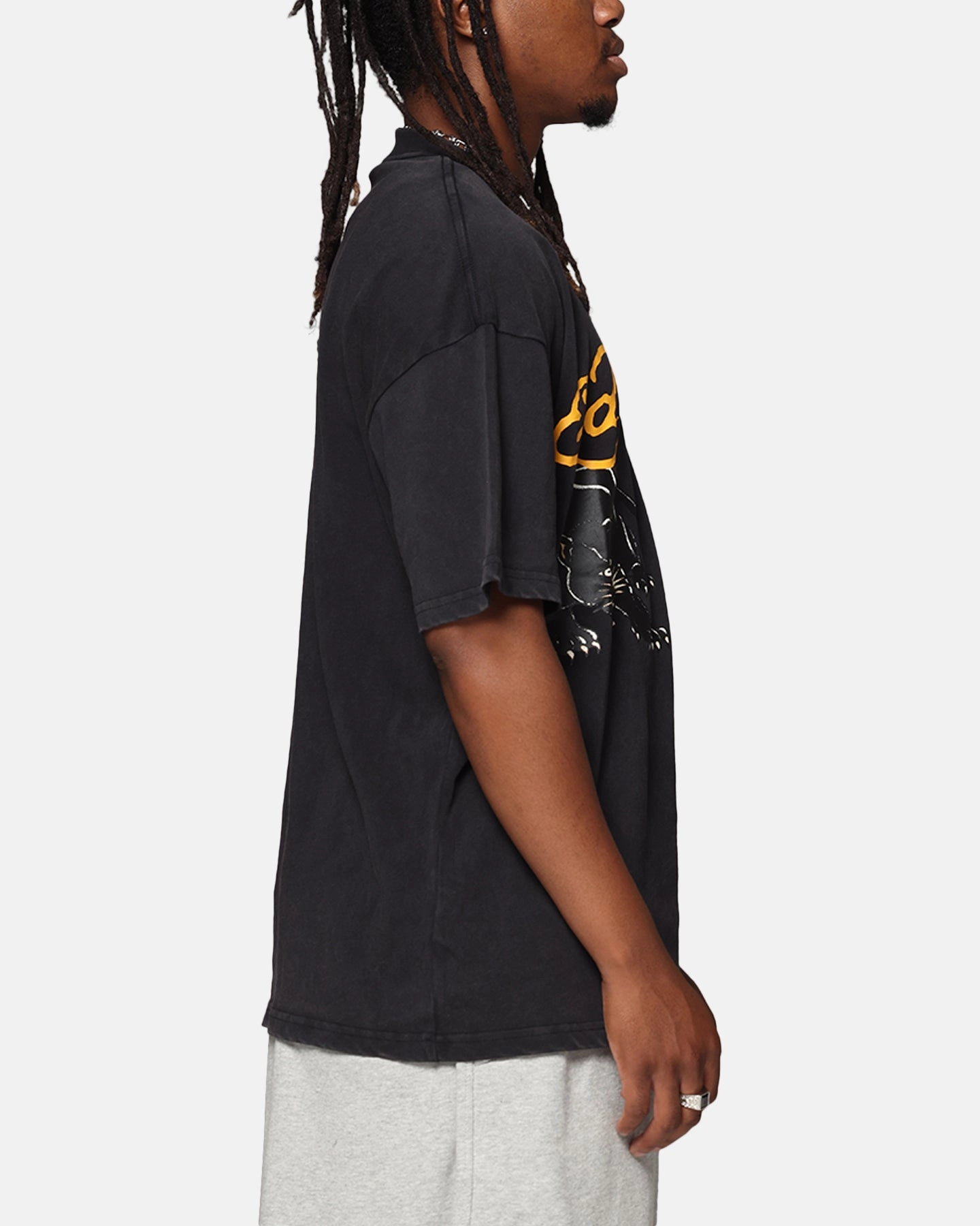 Simple Comfort Wear Ed Hardy Pypu Panther T-Shirt Black Acidwash