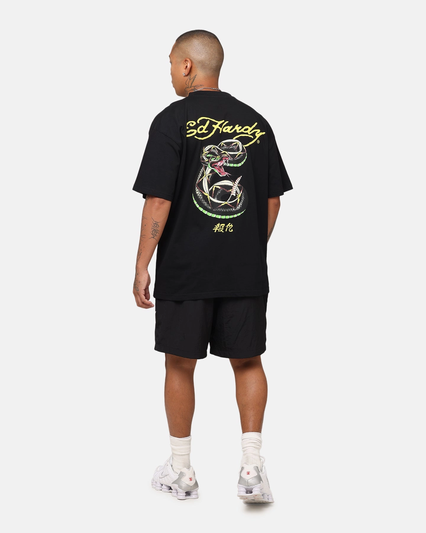 EasyCareFinish Anti Pilling Treatment Ed Hardy Rattlesnake Reign T-Shirt Black