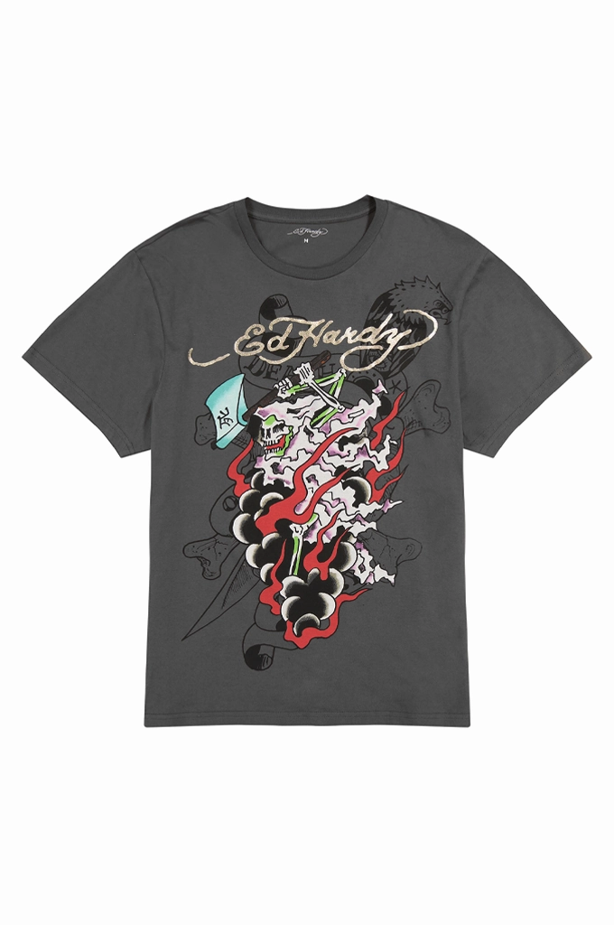Ed Hardy Reaper Men's Short Sleeve Tee Weekend Style