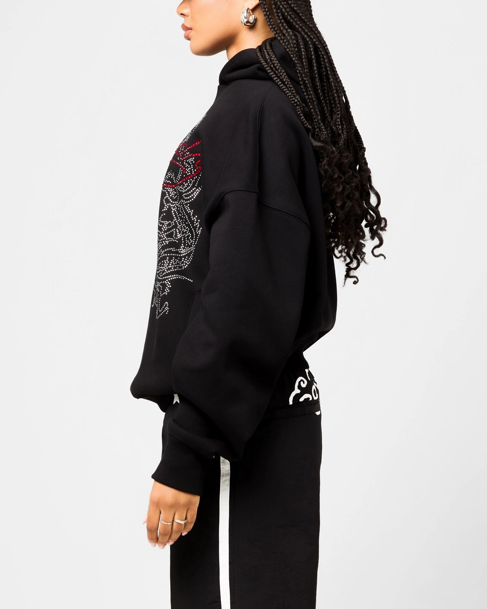 Ed Hardy Rhinestone Dragon Hoodie Black Commute