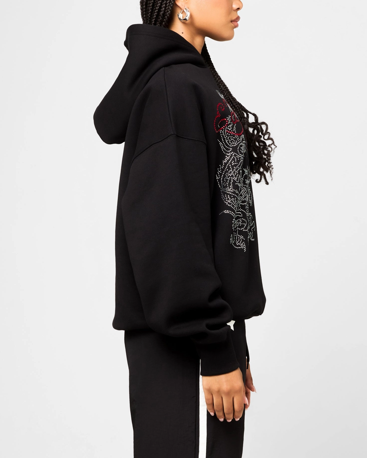 Ed Hardy Rhinestone Dragon Hoodie Black Investment