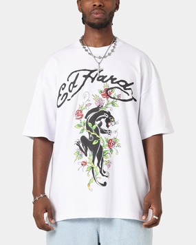 Ed Hardy Savage Bloom T-Shirt White Anti-static Regular fit normality