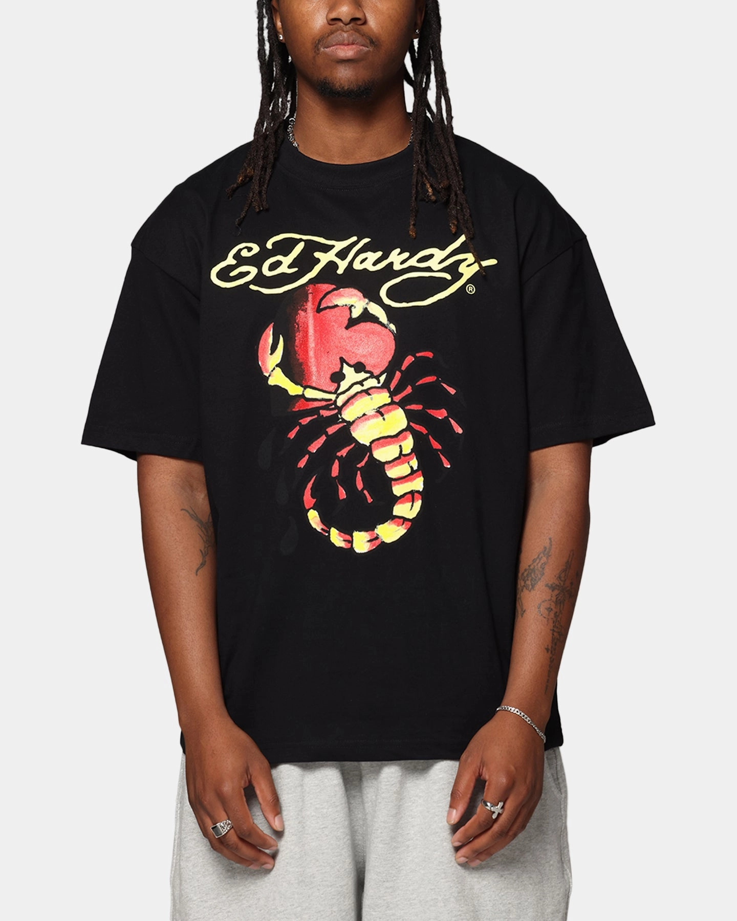Ed Hardy Scorpion T-Shirt Black Tight Fit