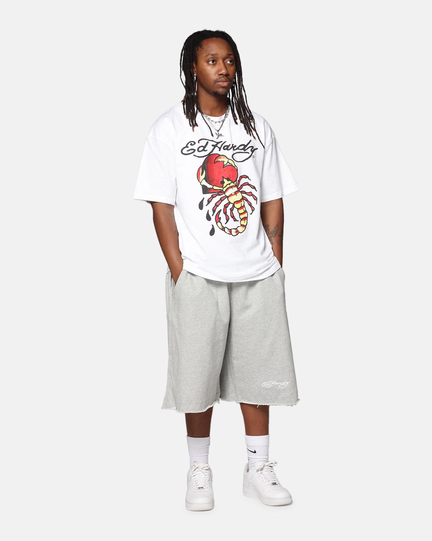 Ed Hardy Scorpion T-Shirt White Easy Wear