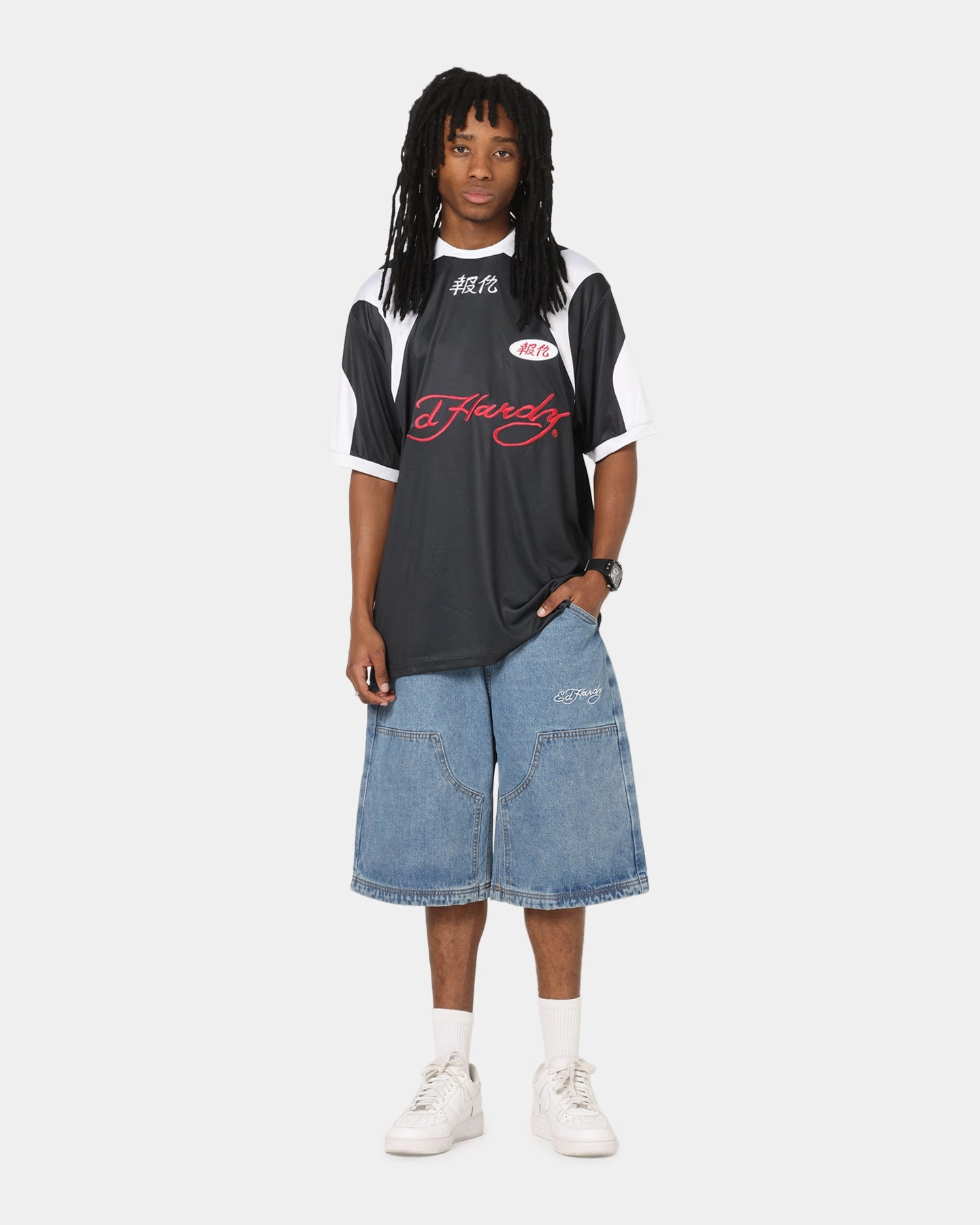 Ed Hardy Shinjuku Jersey Black Chic Design Eco Friendly Textile