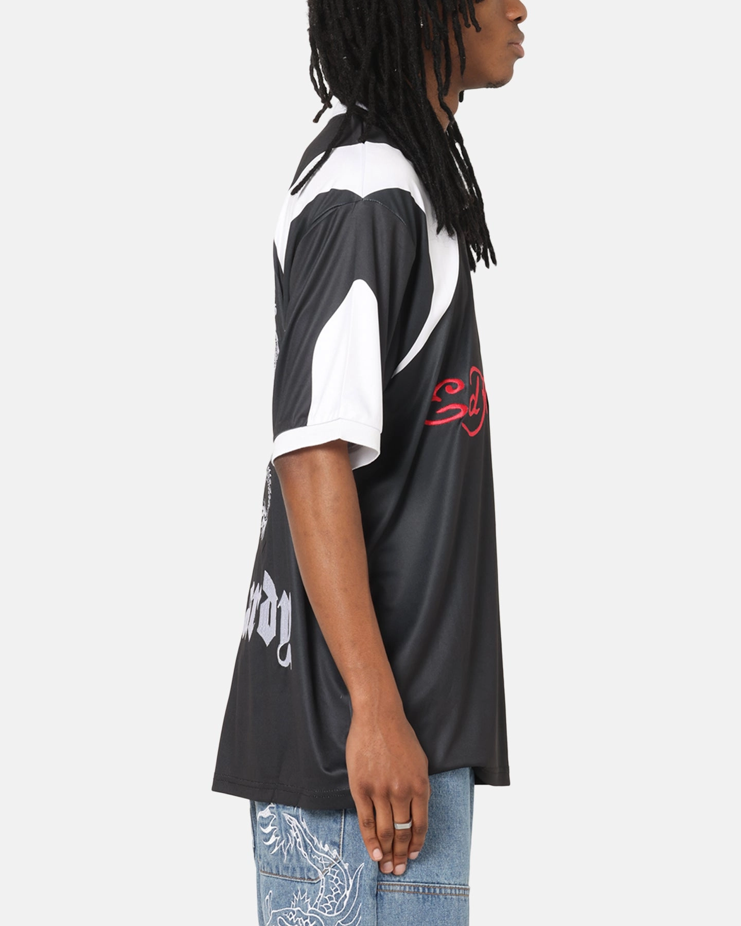 Ed Hardy Shinjuku Jersey Black All-Purpose Gear Slub Textured Surface