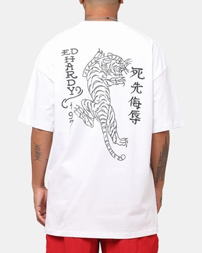 Ed Hardy Tiger Stamp T-Shirt White Summer cool Casual All-Day