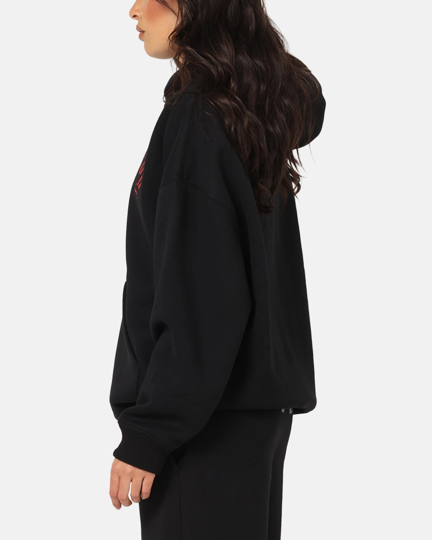 Non Restrictive Fit Ed Hardy Tiger Wrath Hoodie Black