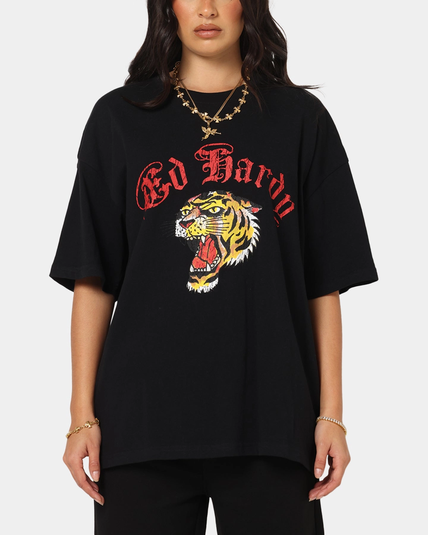 Ed Hardy Tiger Wrath T-Shirt Black Holiday Style