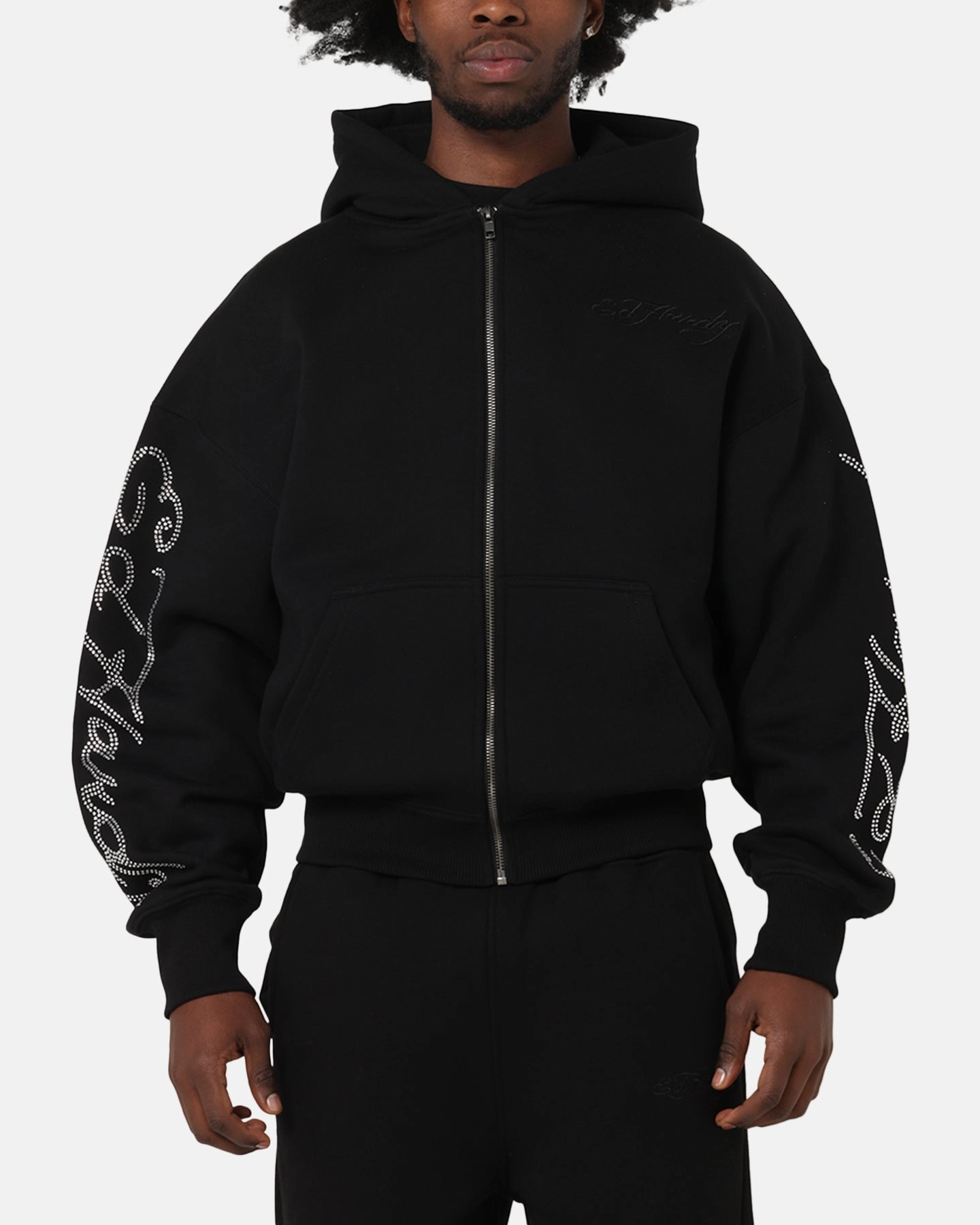 Ed Hardy Trinity Zip Hoodie Black Stay Fresh