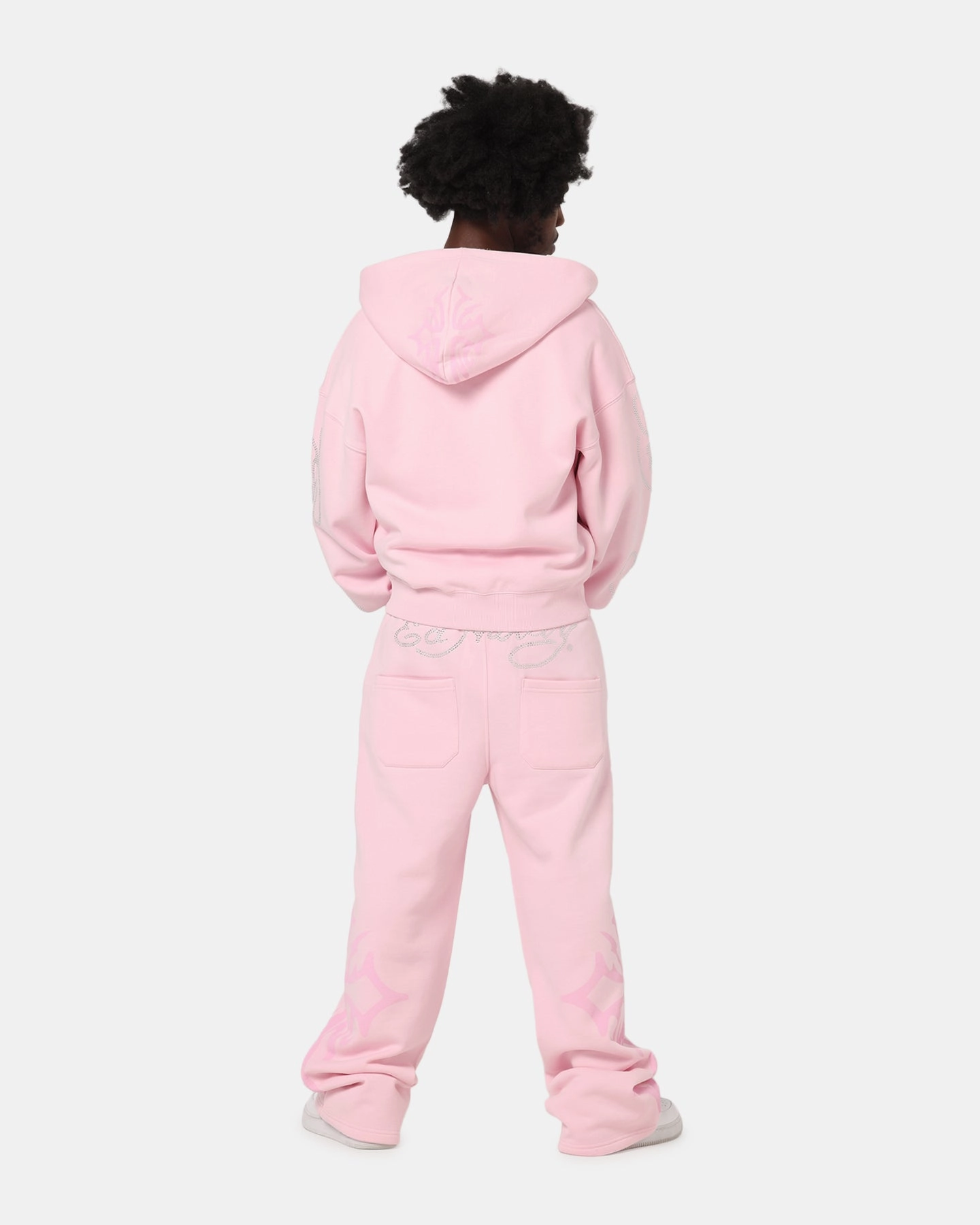 autonomous operation male users Ed Hardy Trinity Zip Hoodie Pink