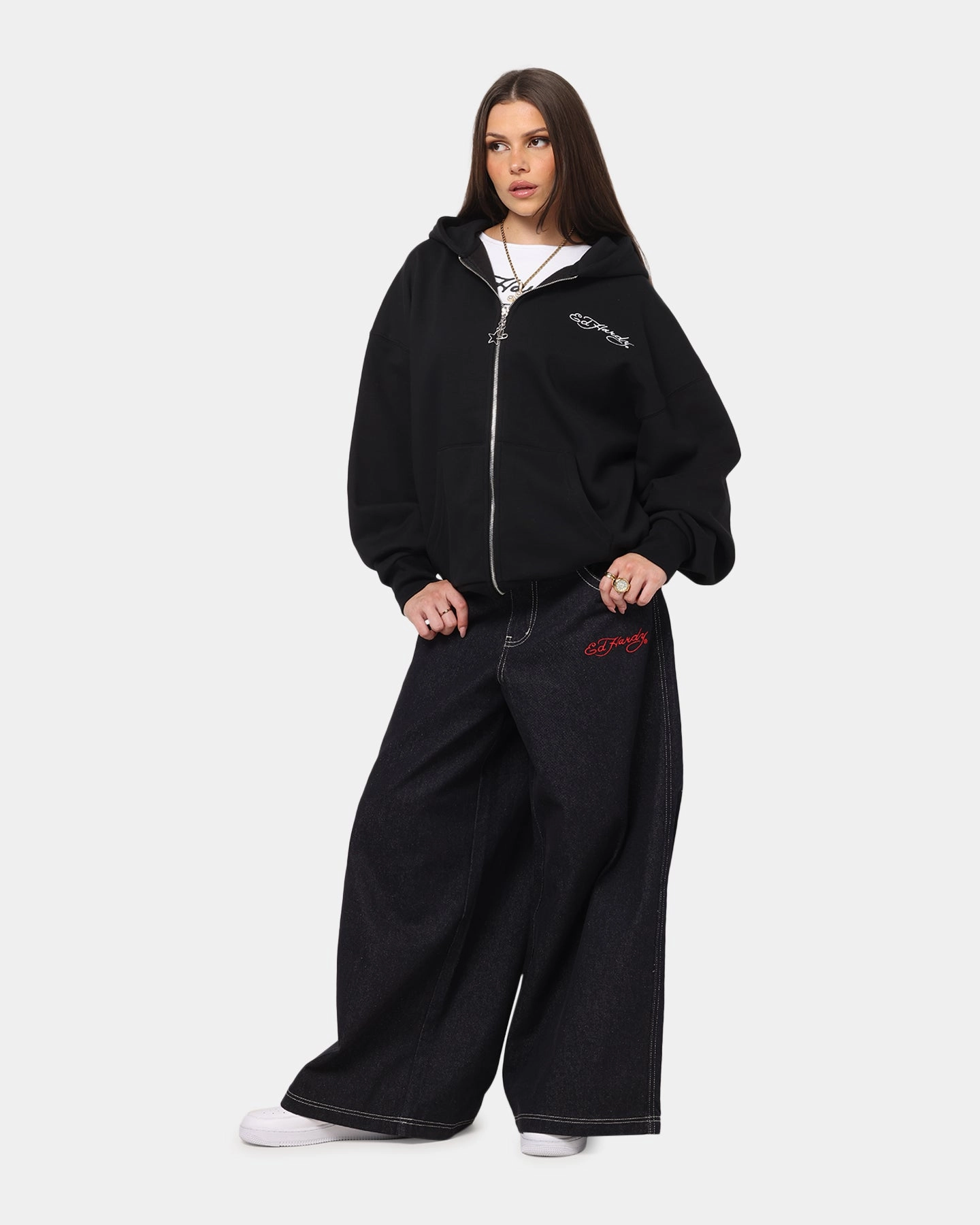 Ed Hardy UV Active Zip Hoodie Black/Multi Opportunity