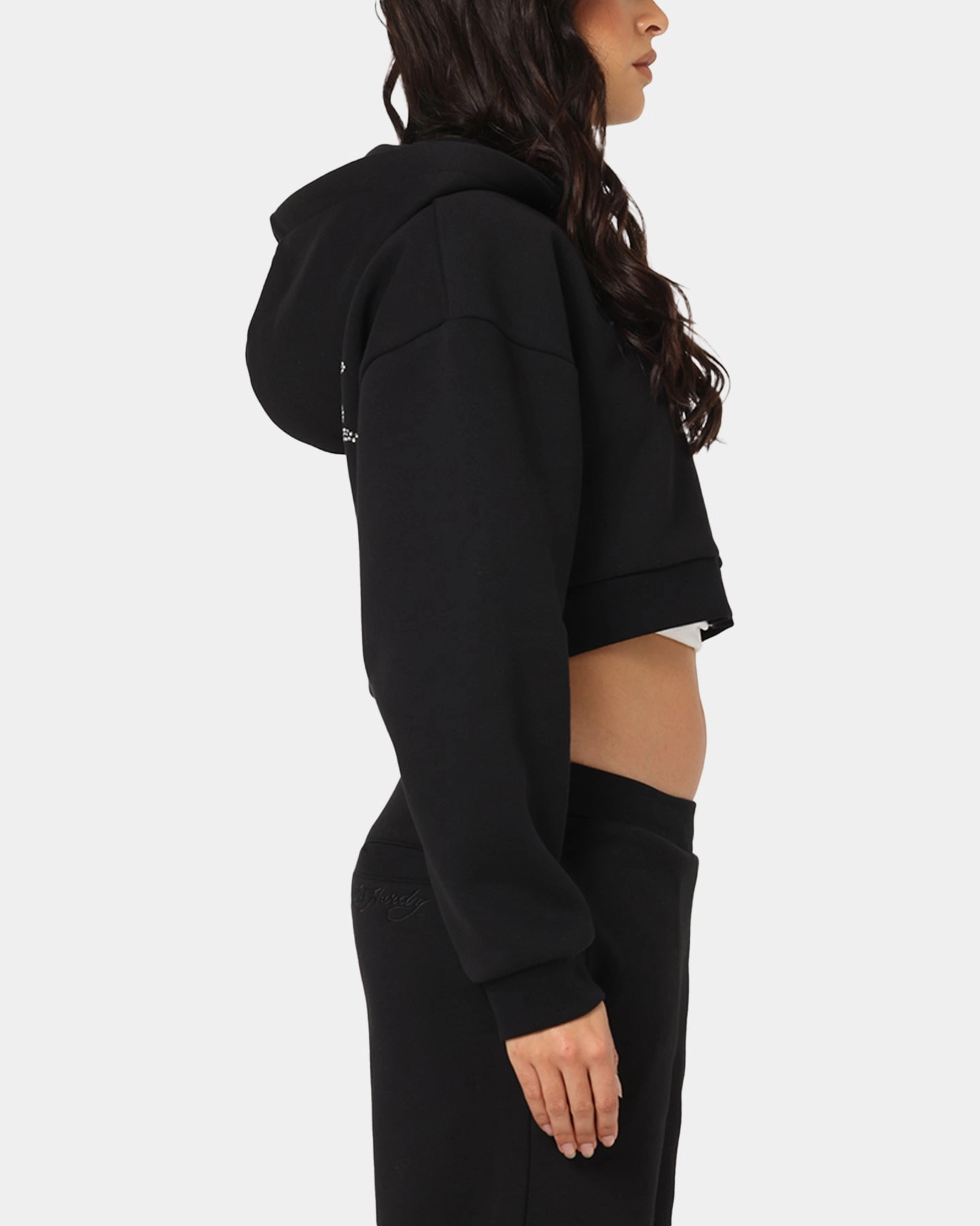 Ed Hardy Women's Butterfly Effect Hoodie Black Flexible Hem