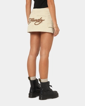 Ed Hardy Women's Cargo Mini Skirt Stone Perfect Shape