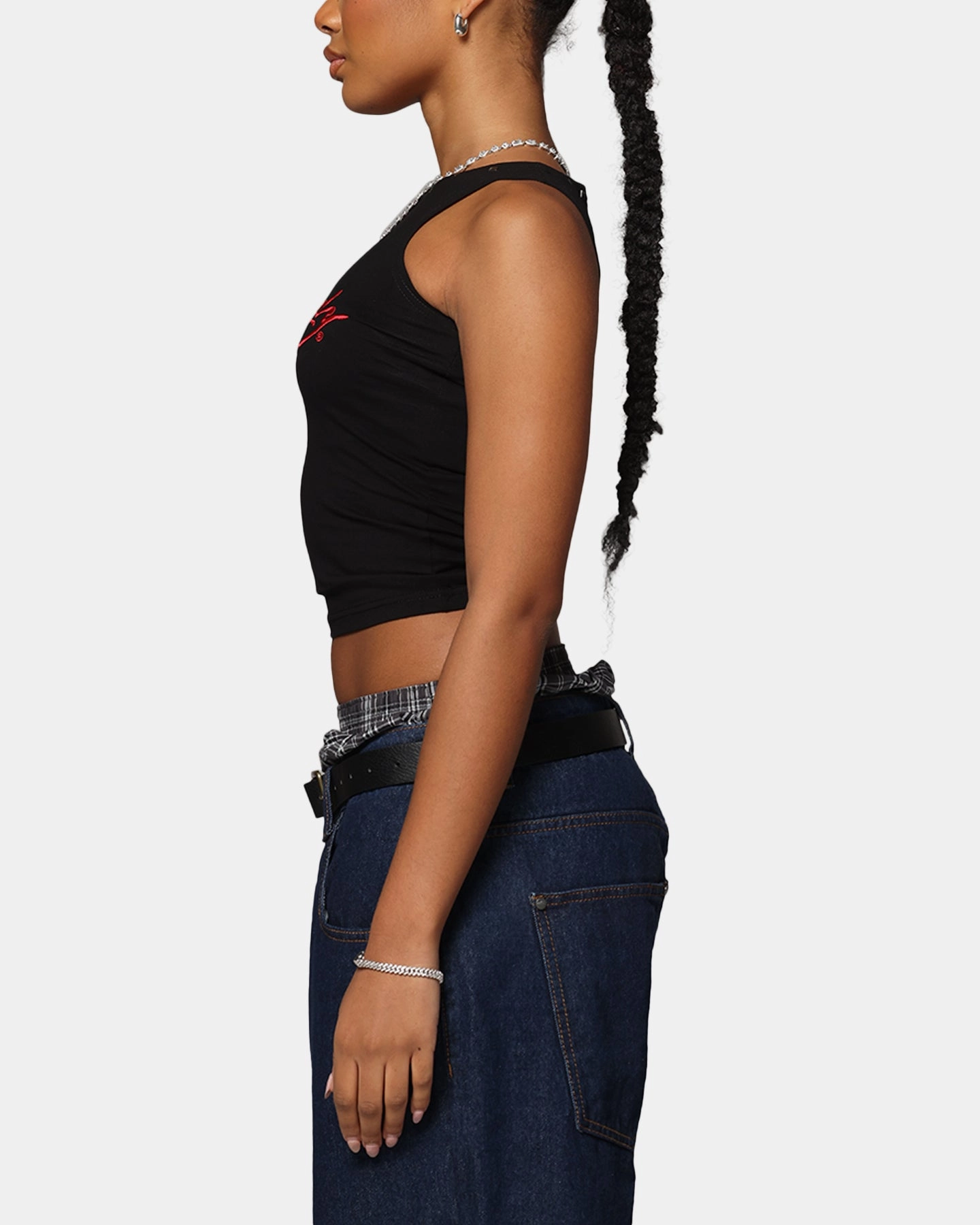 Ribbed Edging Ed Hardy Women's Electric Tank Black