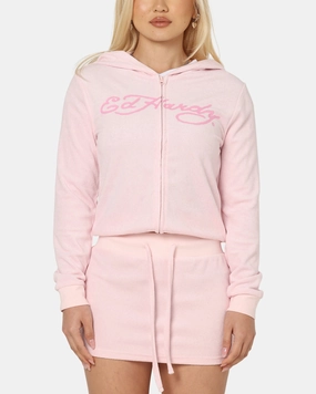 Elastic anniversary Ed Hardy Women's Lounge Hoodie Pink