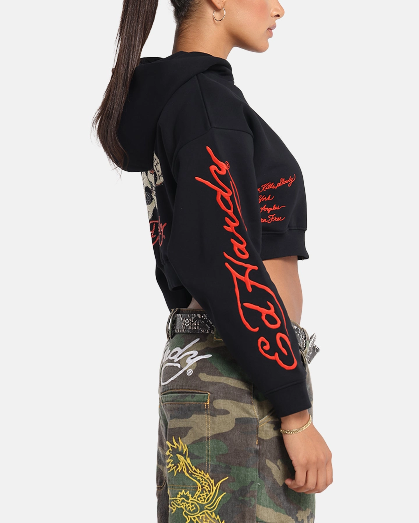 Formula Ed Hardy Women's Love Kills Slowly Hoodie Black
