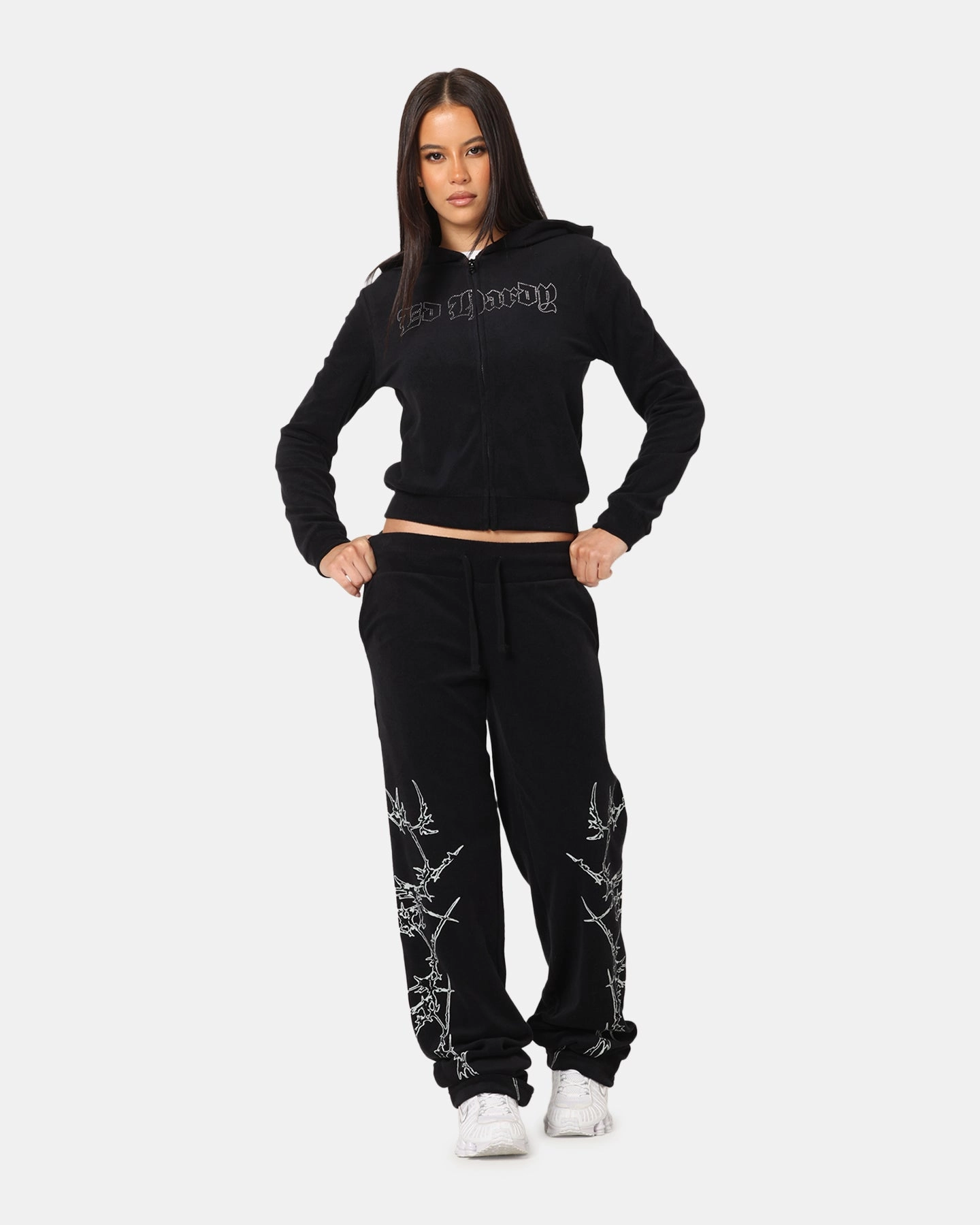 BreathableFabric All Day Comfort Ed Hardy Women's Raver Trackpants Black