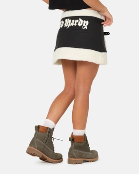 Ed Hardy Women's Seige Mini Skirt Black Cultural Heritage Split hem