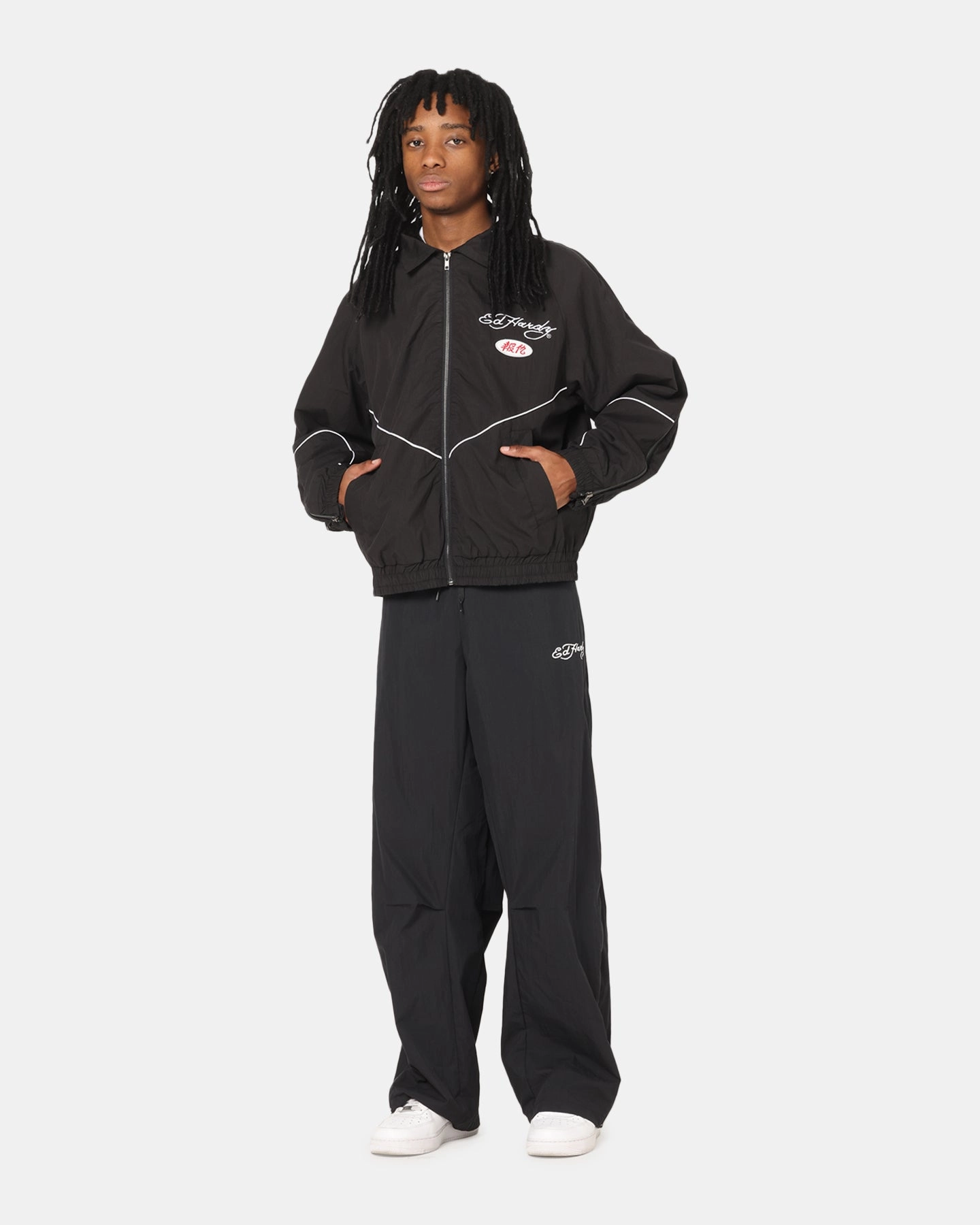 Persist Ed Hardy Zip Track Jacket Black