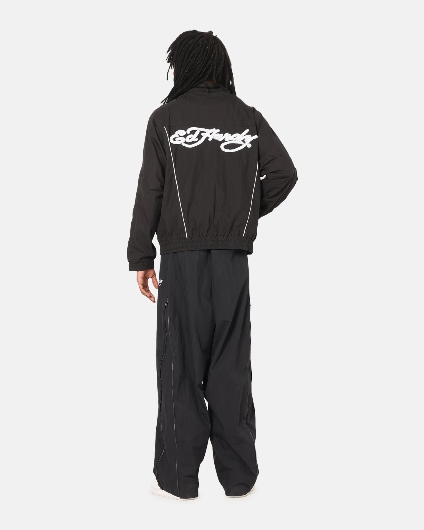 Ed Hardy Zip Track Jacket Black Fashion Layer Jog