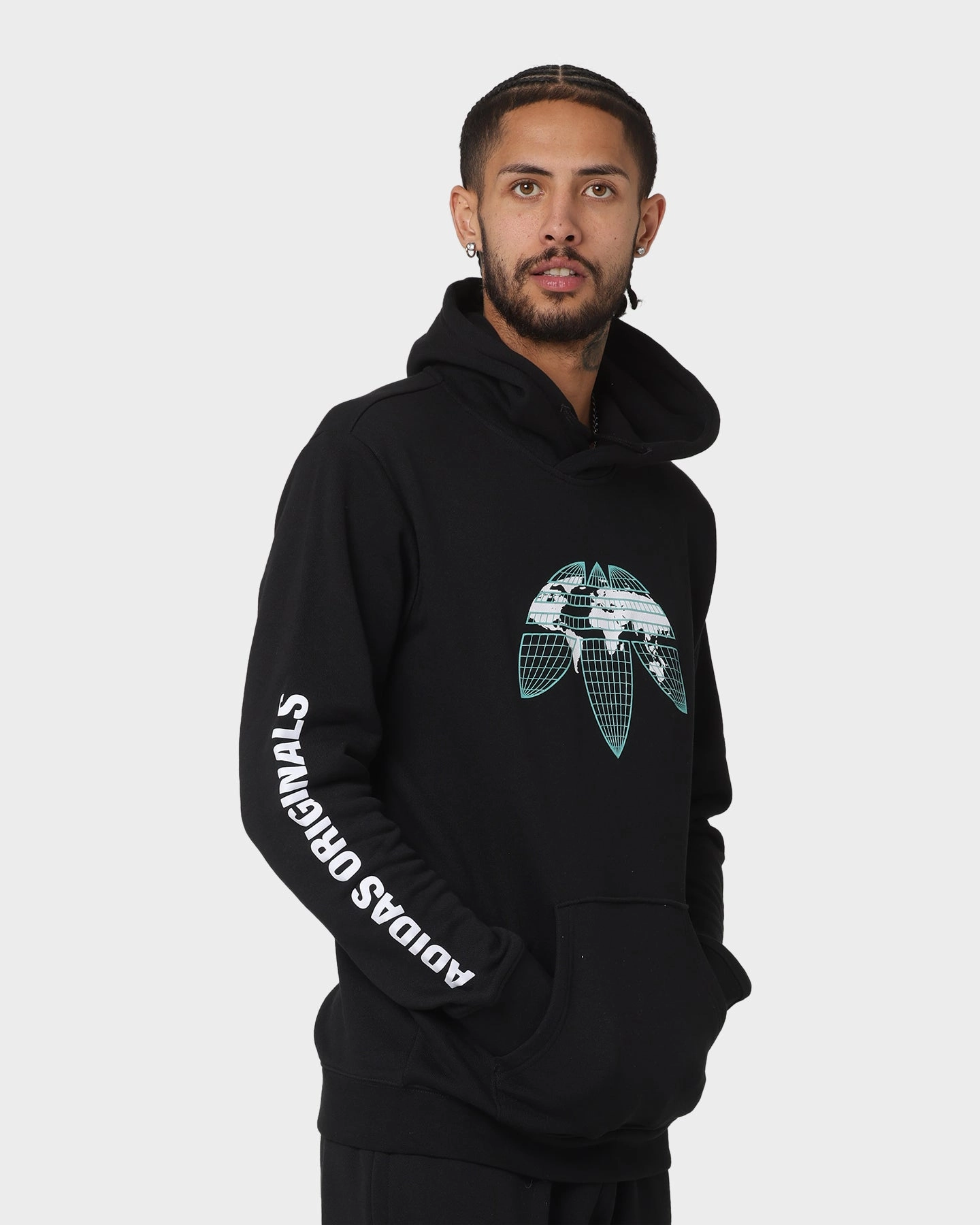 PaddedShoulders Winter Coat Adidas Graphics United Hoodie Black