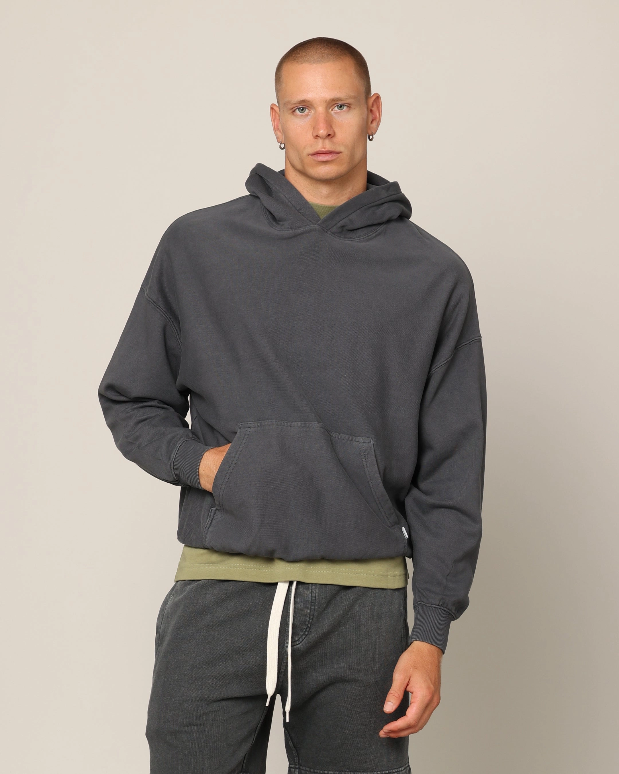 Carr?? Blanc Oversized Hoodie Vintage Grey Waterproof Wear