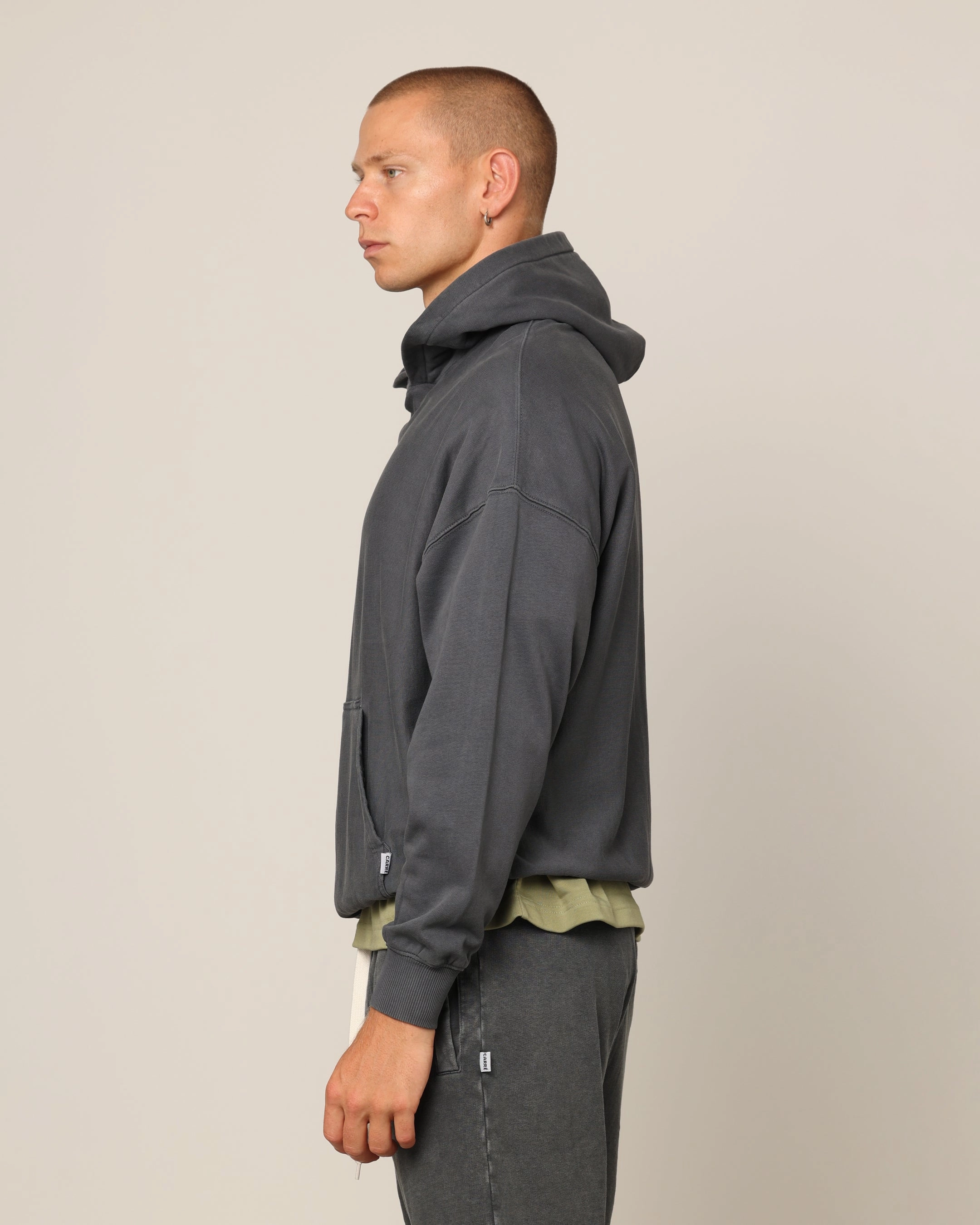 Light Reflective Logos cruelty - free Carr?? Blanc Oversized Hoodie Vintage Grey