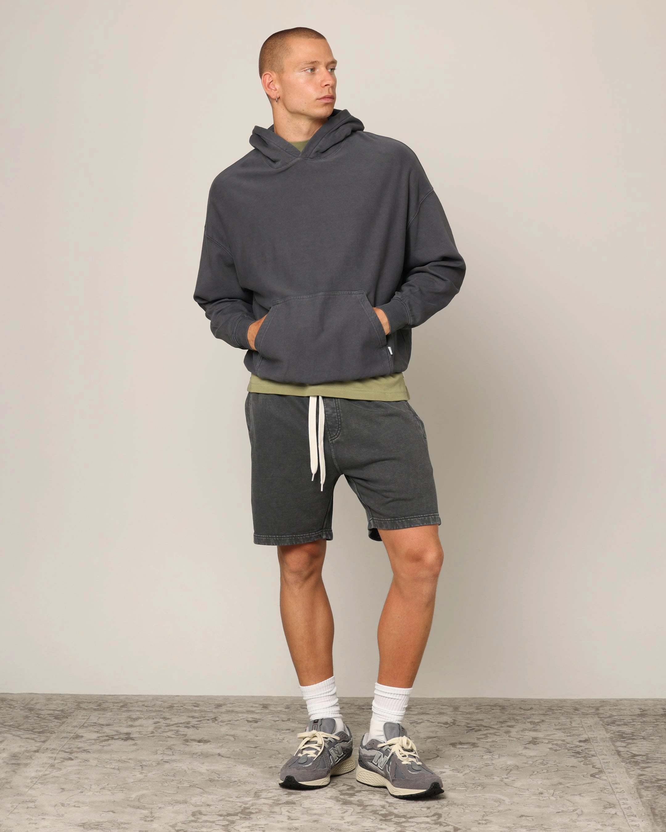 Carr?? Blanc Oversized Hoodie Vintage Grey Loungewear Durable Stitching