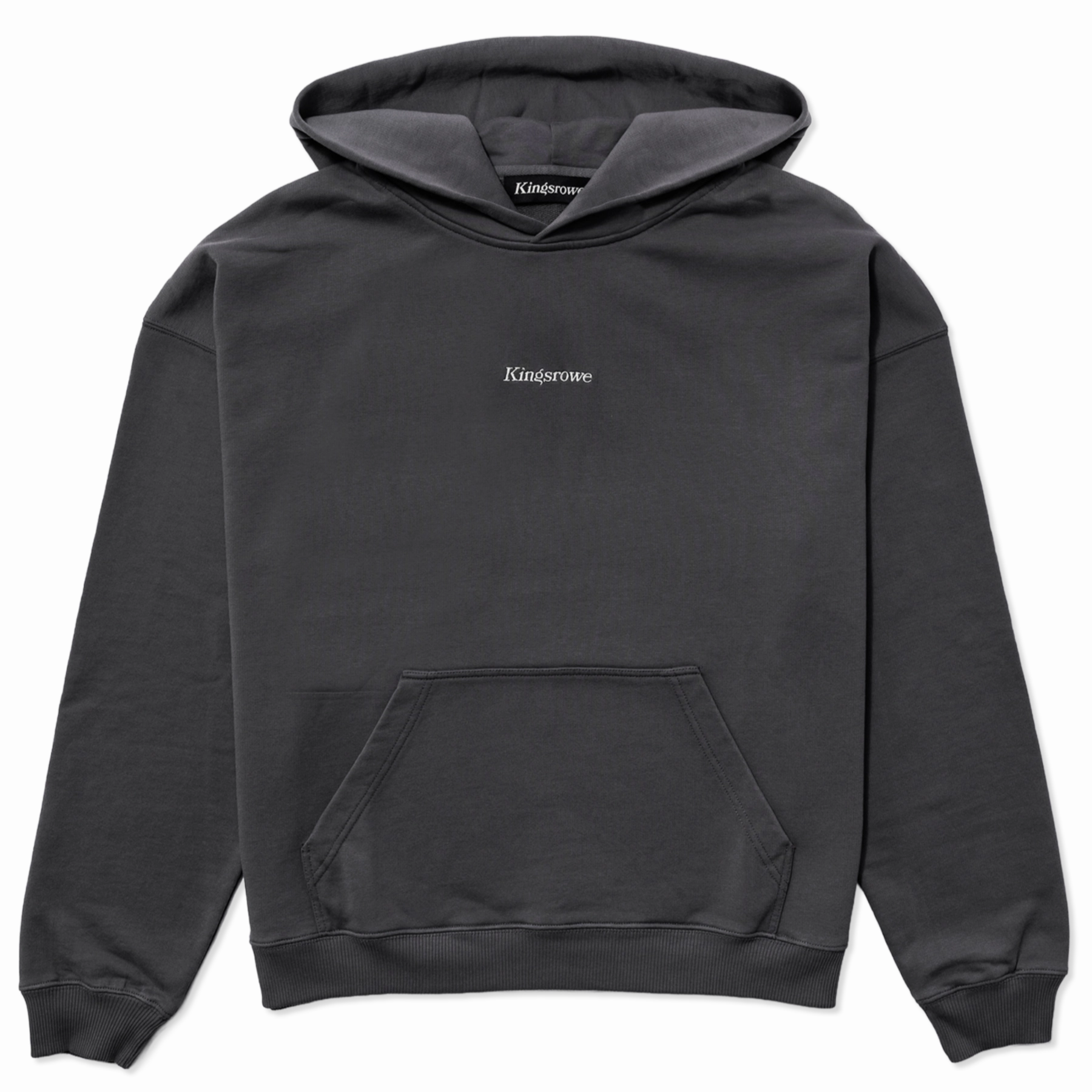Functional Tagless Neck Kingsrowe Classic Logo Hoodie 'Charcoal'