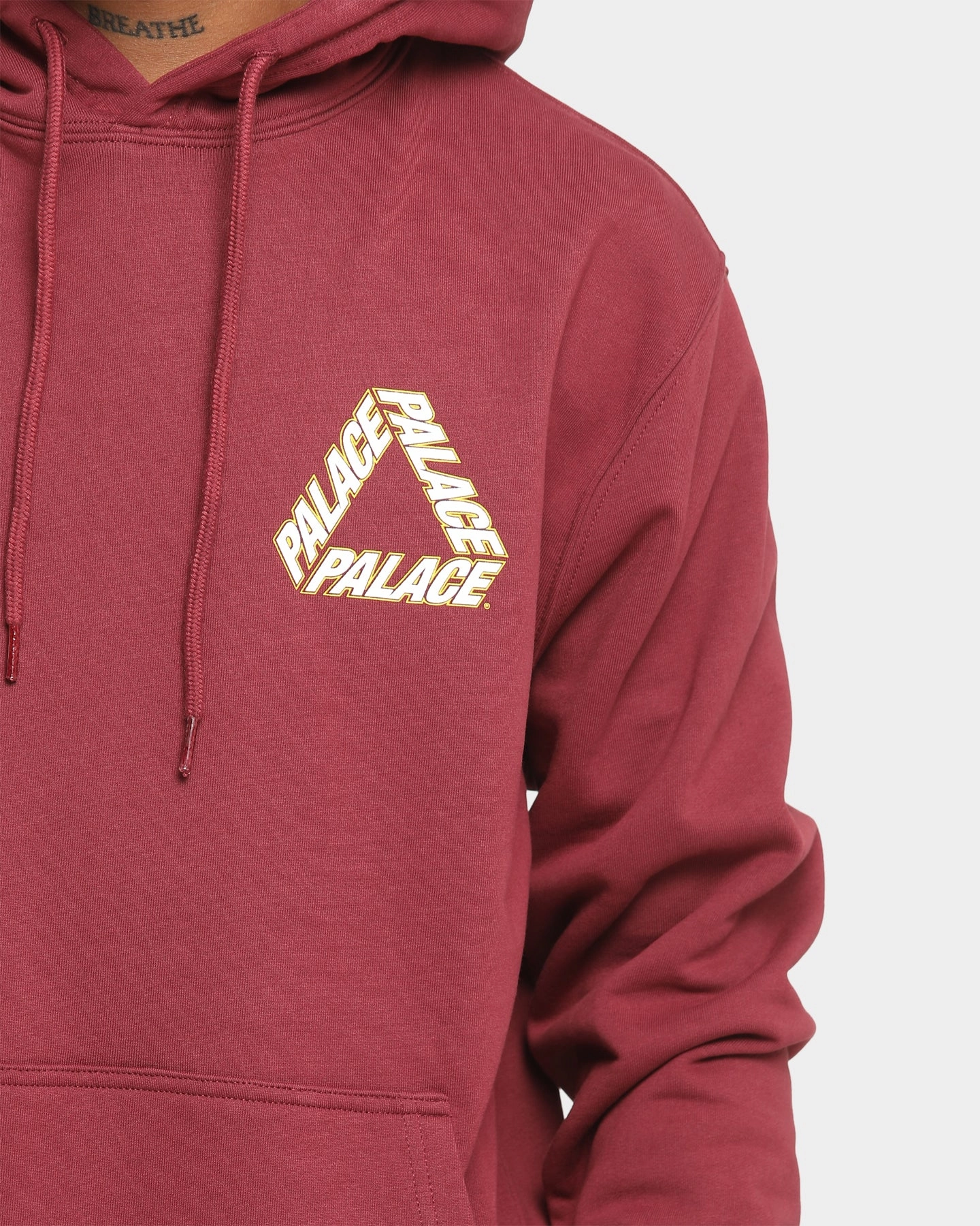 Palace P3 Team Hoodie Wine foldable