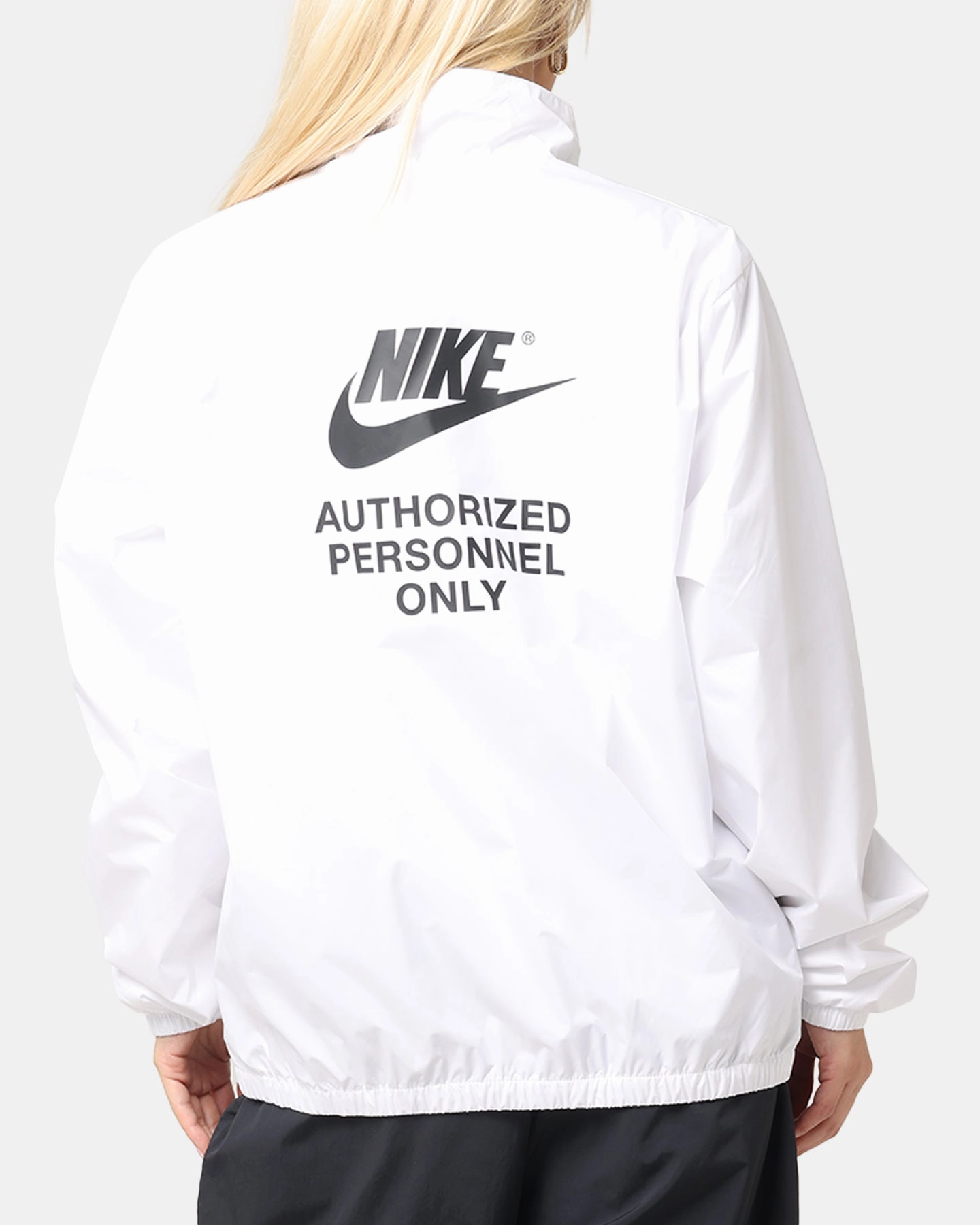 Flexible Elbow Panels Nike Woven Full Zip Jacket White/White/Black