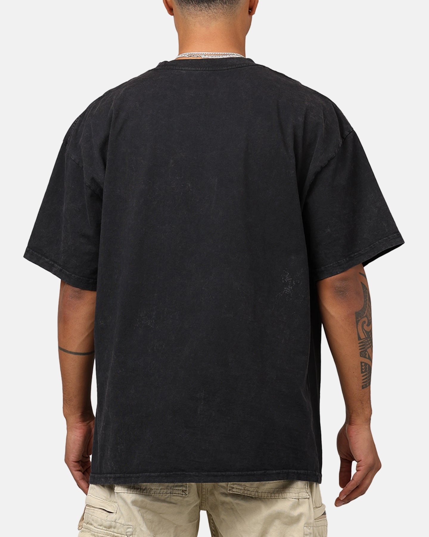 UFC By Goat Crew Jon Jones Big Face T-Shirt Black Acidwash Sustainable Material Blend