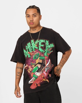 Goat Crew X Teenage Mutant Ninja Turtles Michelangelo Vintage T-Shirt Black Wash Smart Layer Wool combination
