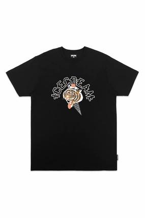 Tear Resistant Knit Chic Style Trend Icecream Tiger Style SS Tee
