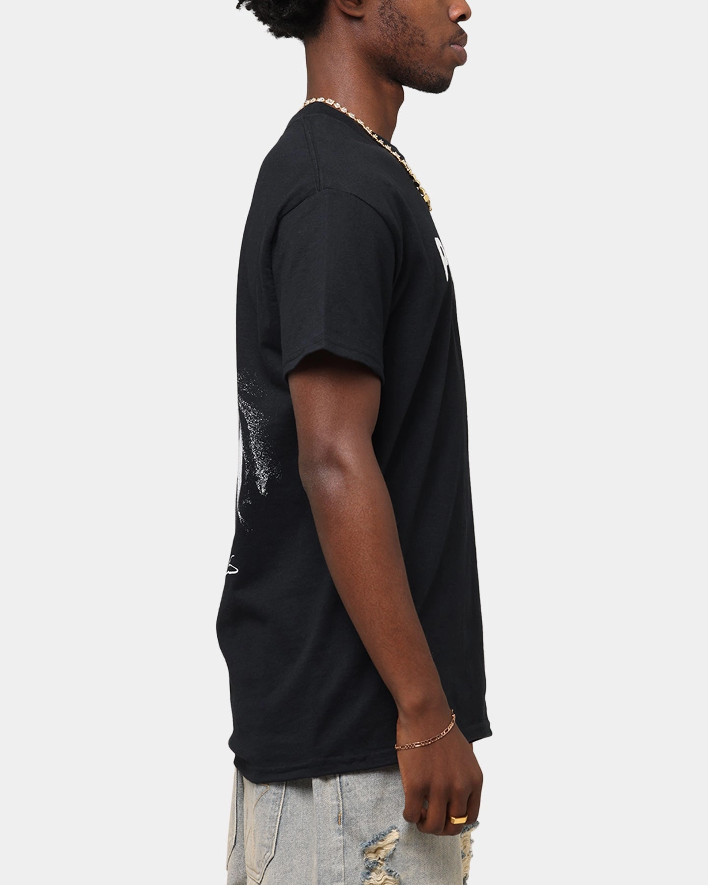 Versatile Layering Piece Poppy Negative Spaces T-Shirt Black
