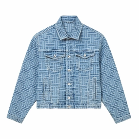Travel Street Style Kenzo Weave Trucker Jacket 'Denim'
