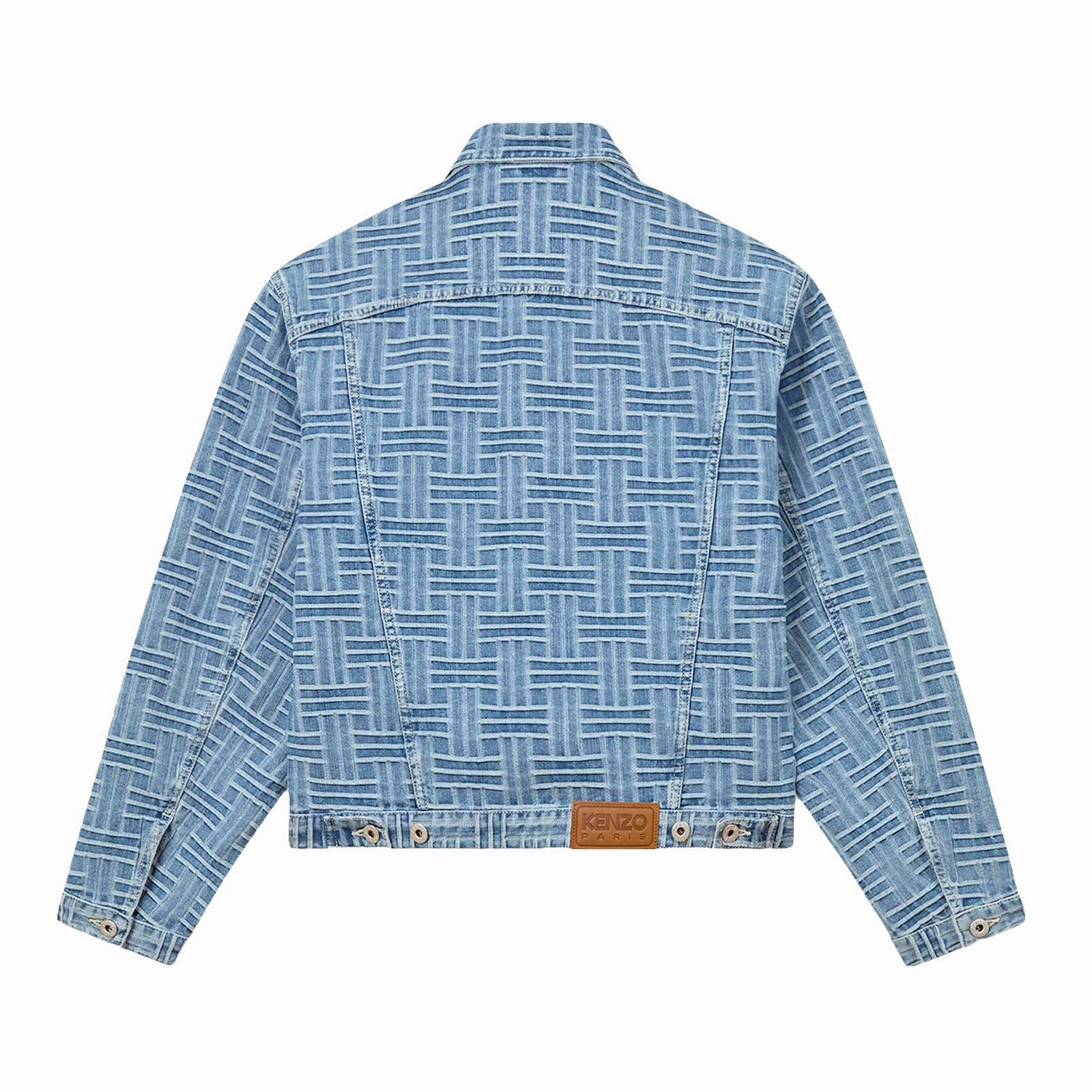 Kenzo Weave Trucker Jacket 'Denim' Flexible Articulated Elbows