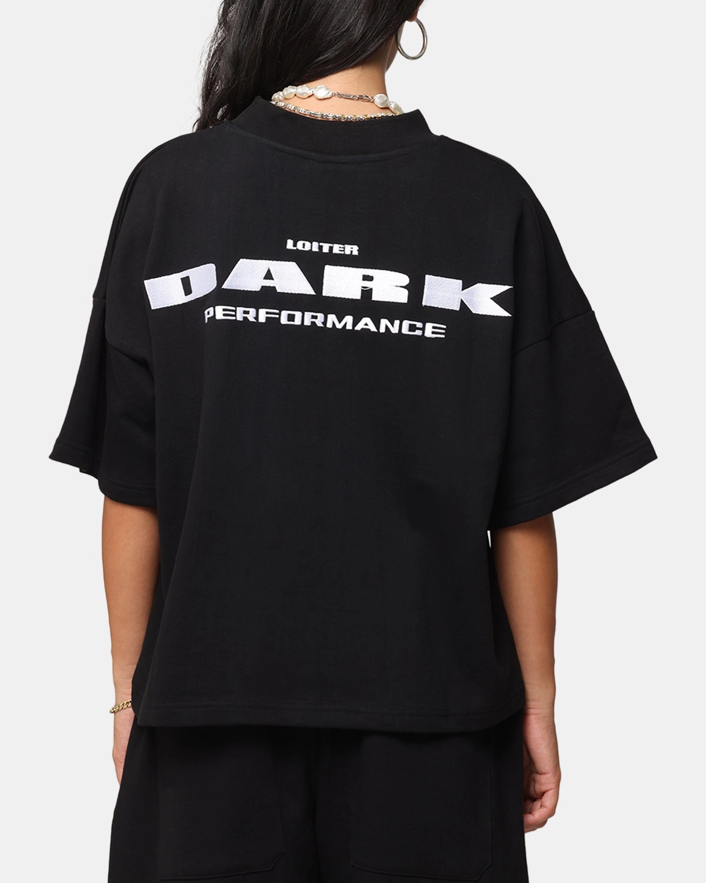 Loiter Dark Performance T-Shirt Black SlimFit Easy Look